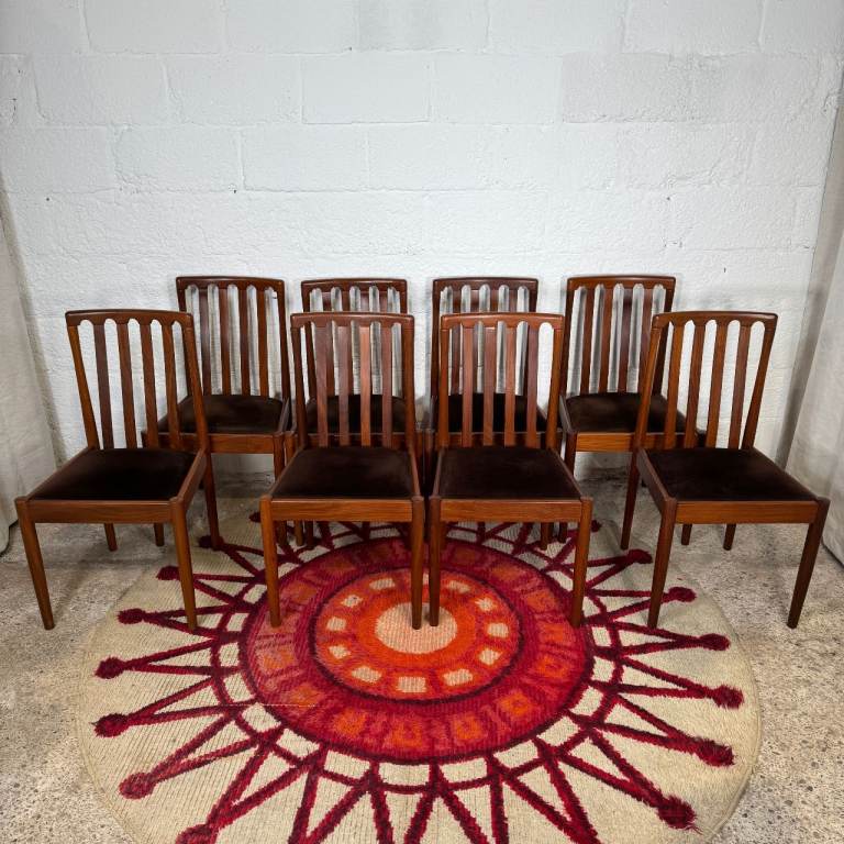 Meredew Teak Dining Set Mid-Century Extending Table & 8 Chairs Vintage Retro