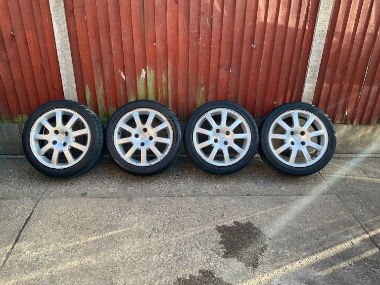 Peugeot alloys with tyres 20/45/r16  and alloy wheel nuts  removed from 2007 
