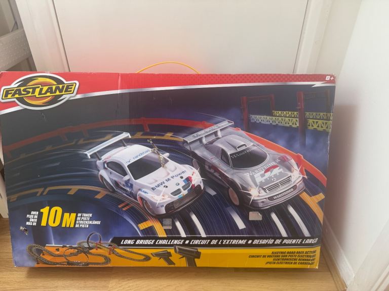 Brand new Fast Lane Long Bridge Challenge Slot Car Race Track Set
