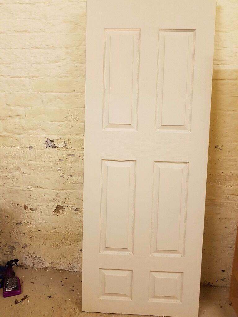 brand new white 6 panel wooden internal door