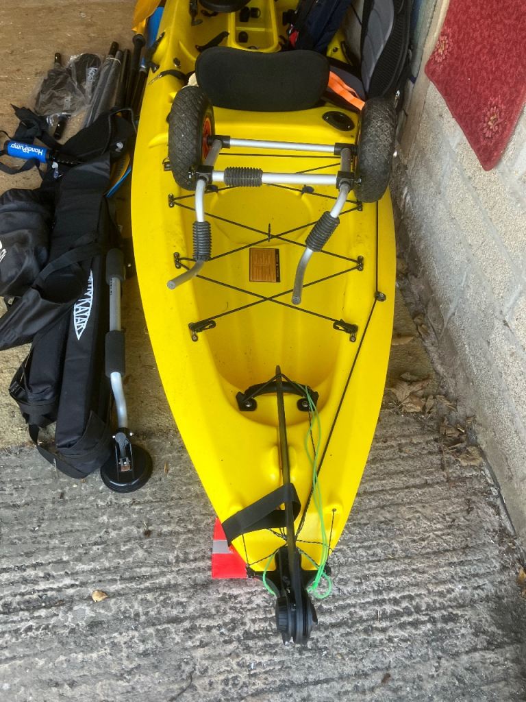 Yellow Kayak complete with all the assessories