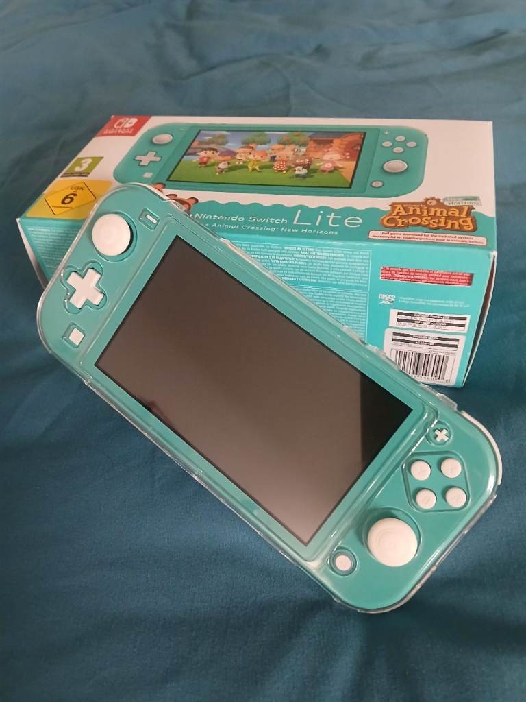Nintendo Switch Lite Turquoise with Animal Crossing – As Good As New