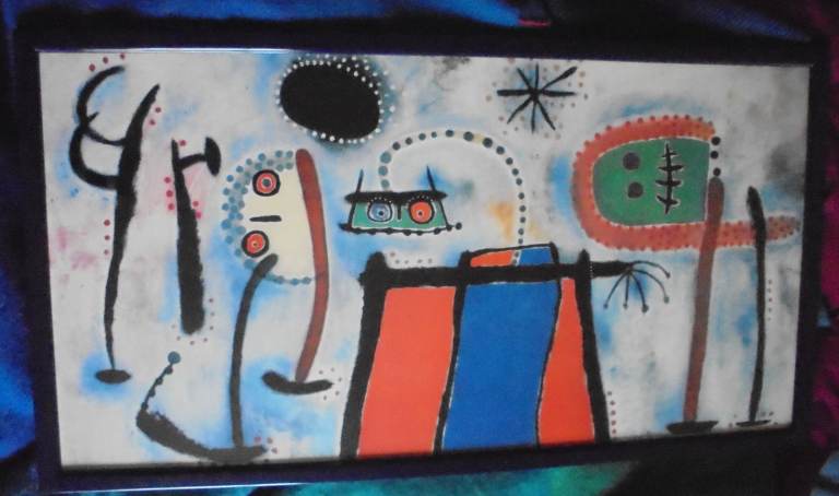 Miro art poster in frame