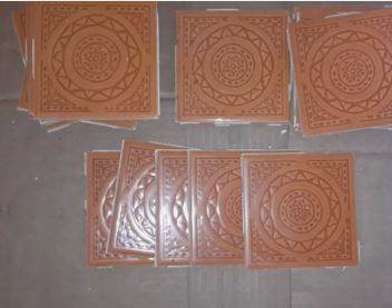 VINTAGE RETRO WALL TILES - SUN DESIGN - ORANGE COLOUR