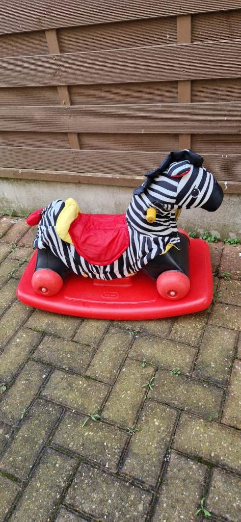 Kids Zebra Rocker Ride-On Toy – Good Condition