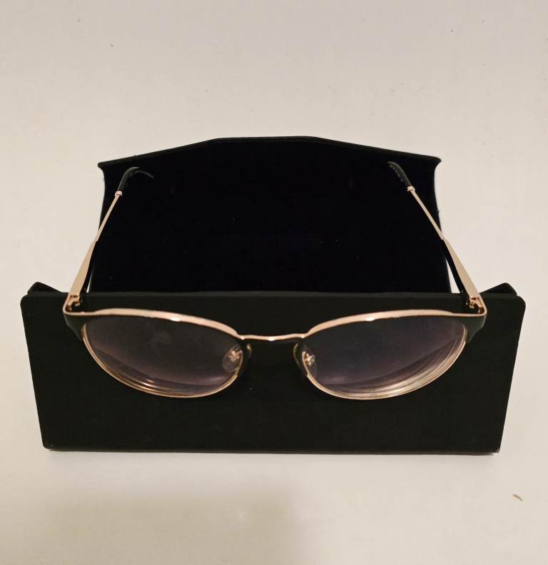Carolina Herrera Eyeglasses Women's VHE136K 0301 Black/White/Gold 52-18-135mm