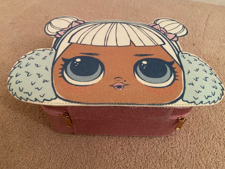 image for Girls jewellery / accessories / make-up box with fold out trays 