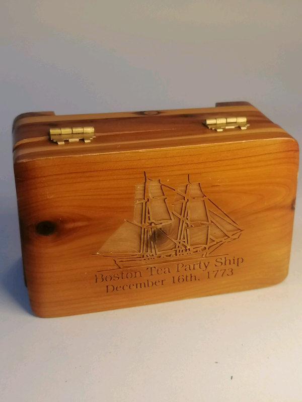  Vintage 5-inch Boston tea party ship box. 