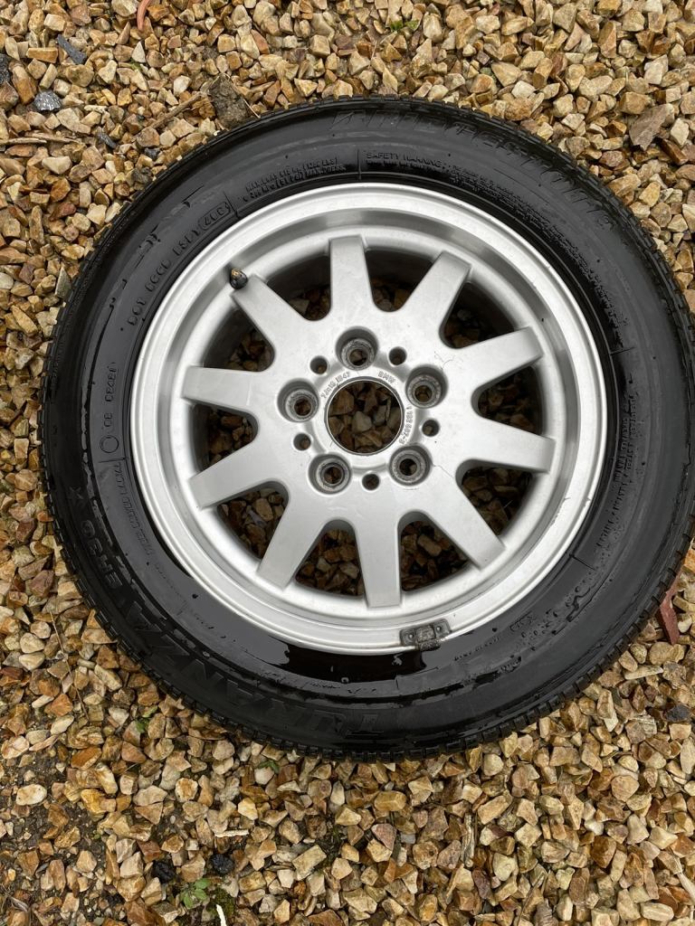 BMW series 3 wheel and tyre.