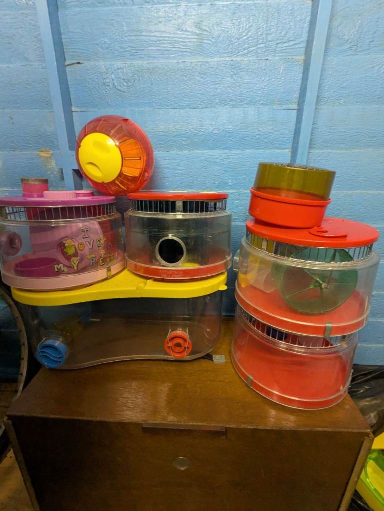 Job lot of hamster cages and accessories 