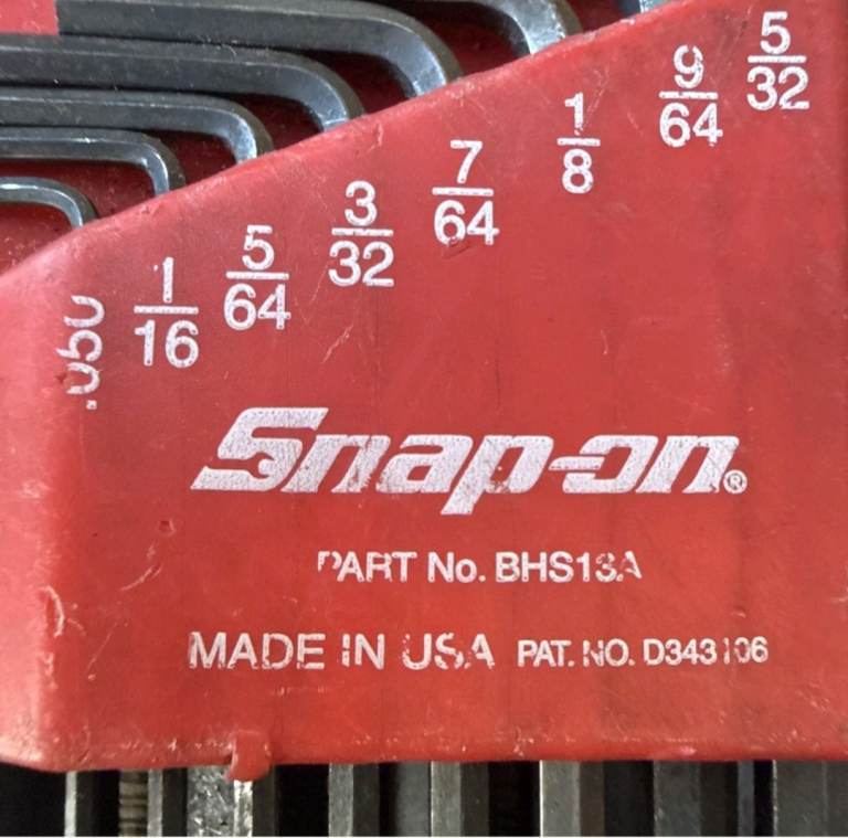 Snap-on Tools 13pc SAE 0.05-3/8" L-Shaped Ball Hex Allen key Set BHS13A Free local delivery