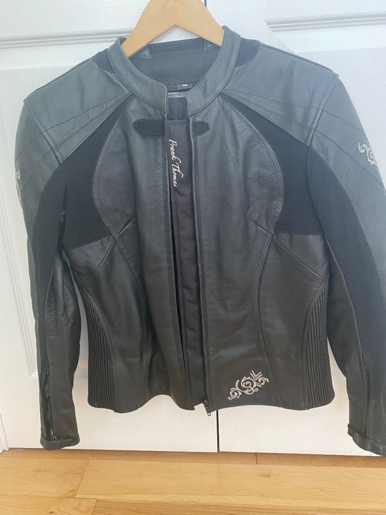 Ladies leather motorbike jacket