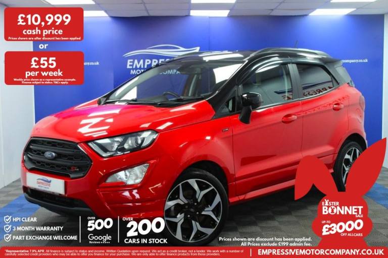 2020 20 FORD ECOSPORT 1.0T ECOBOOST GPF ST-LINE SUV 5DR PETROL MANUAL EURO 6 (S/