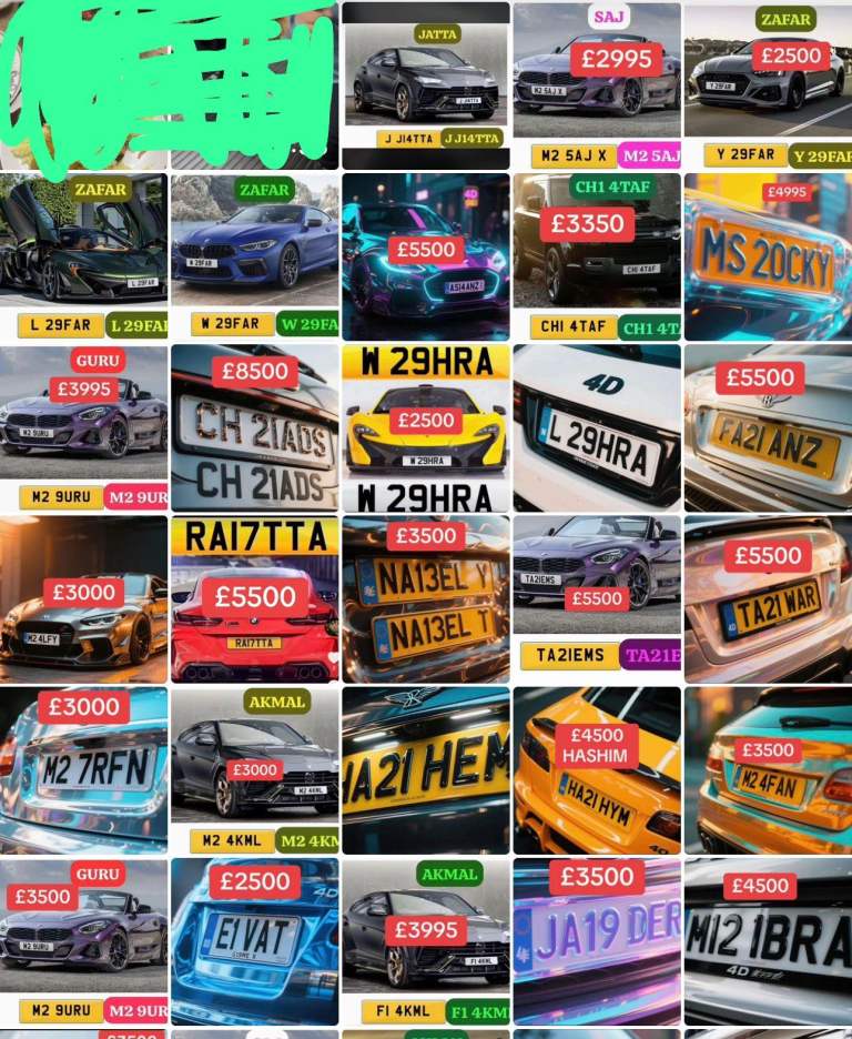 Private number plate 