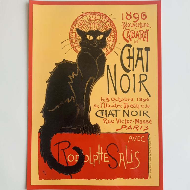 Le Chat Noir Black Cat Poster Print Photo French Art Home Dorm Decor