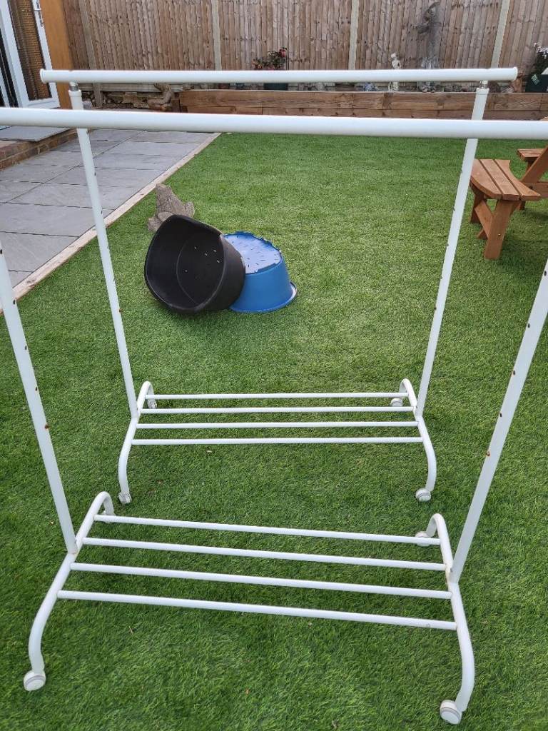 2 x clothes rails on wheels