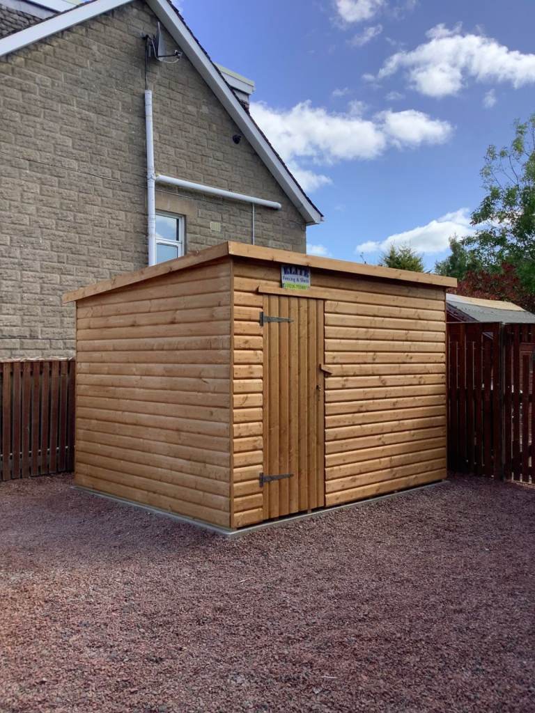 10x8 Pent 20mm Log effect SUPPLIED & FITTED 