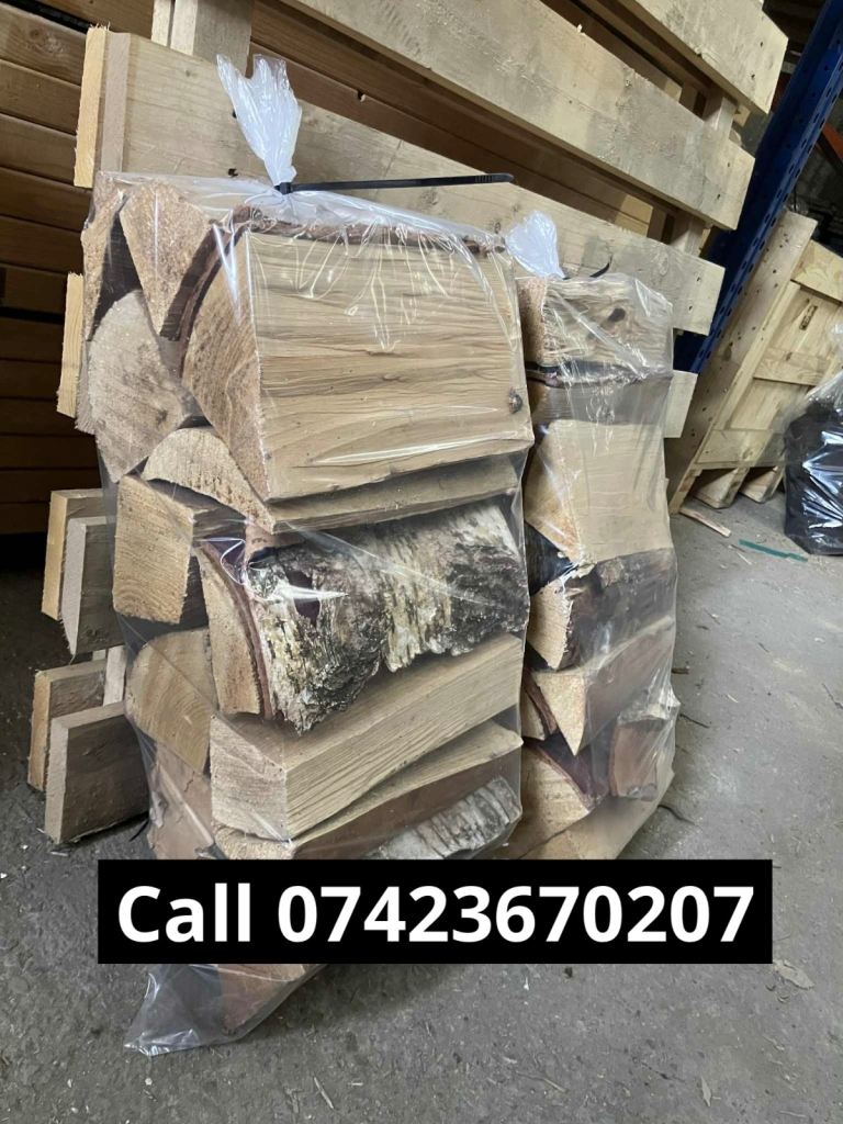 Birch wood Bags - hardwood that lights easily, burns hot and clean, and suits stoves and open fires.