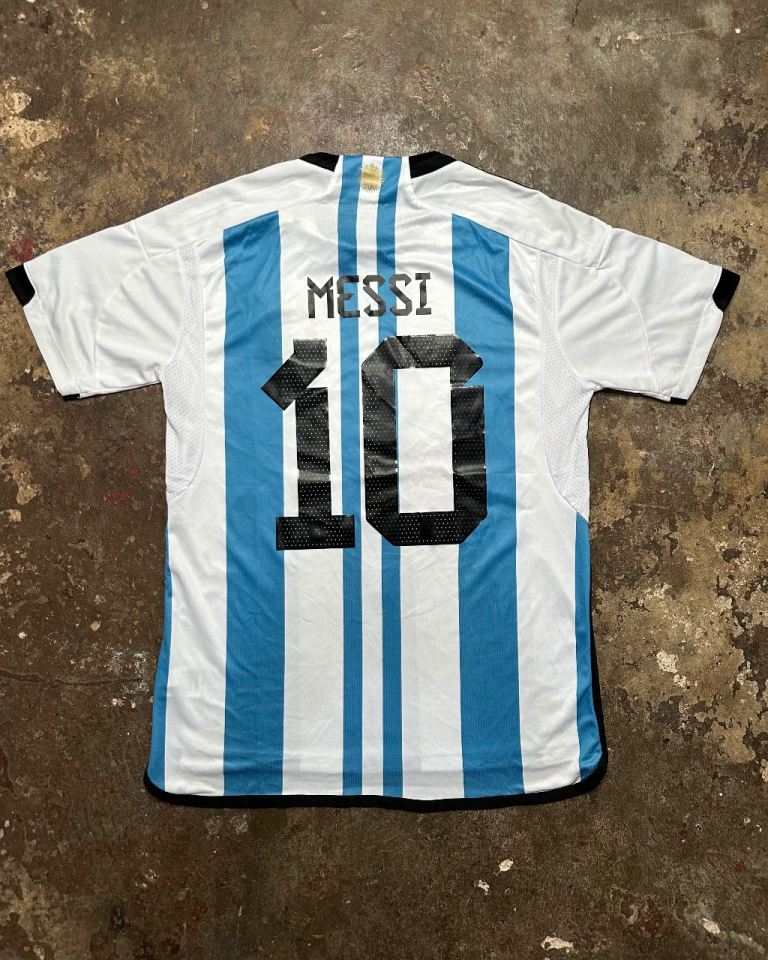 Argentina 2022 World Cup Home Shirt Messi #10 Adult M/L/2XL – New Football Jersey – Qatar 2022