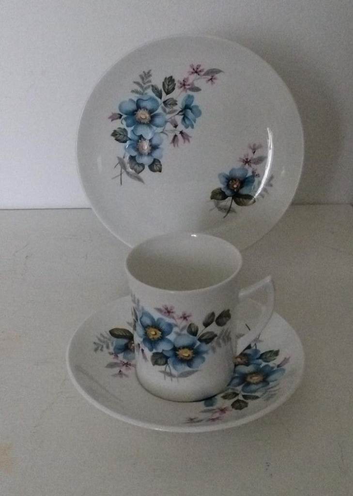 VINTAGE FINE BONE CHINA TEA SET ‘ELIZABETHAN’ RARE FORGET-ME-NOT DESIGN