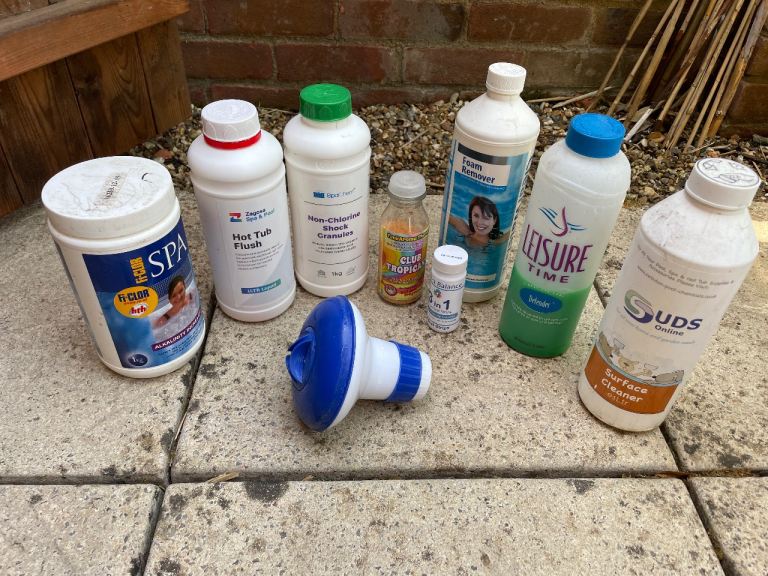 Hot tub chemicals (some open )
