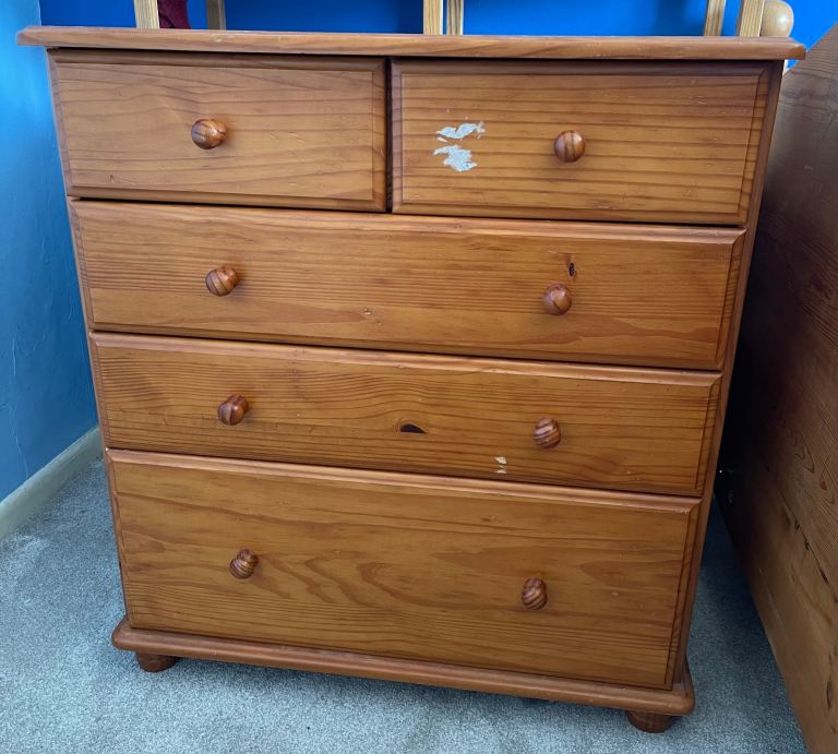 image for NOW SOLD Wooden Chest of Drawers