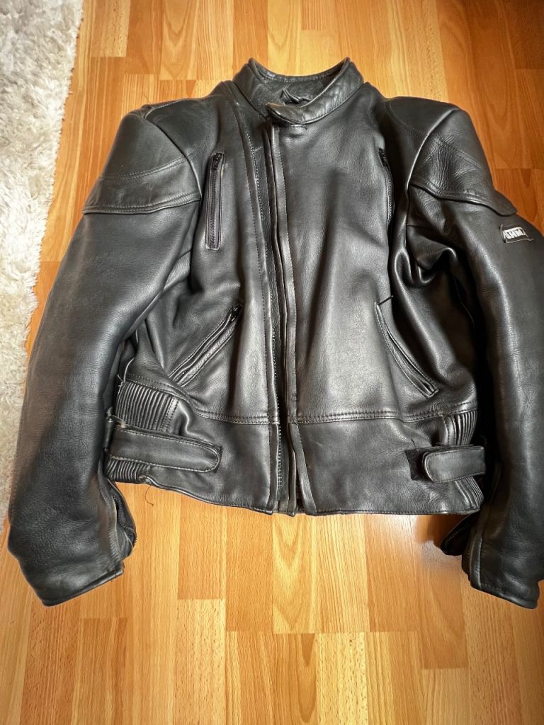Leather motorcycle jacket 