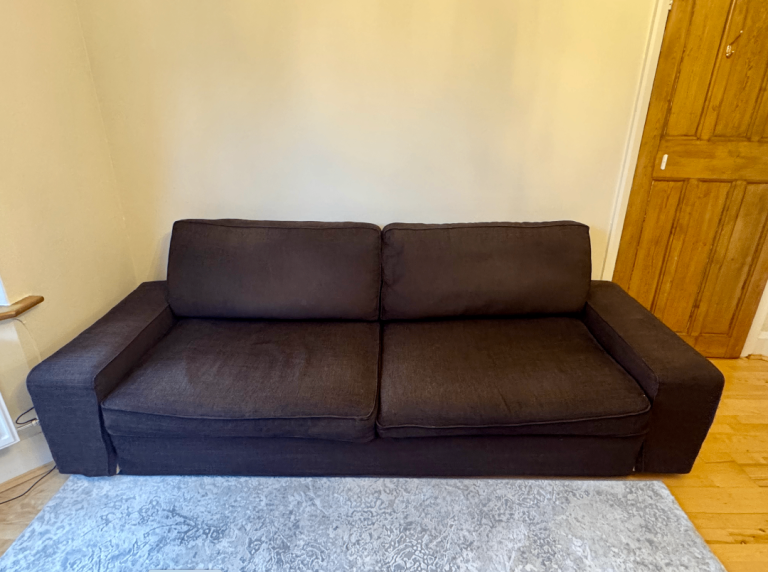 Free IKEA Brown Sofa Bed with Storage Footstool + Extra Covers