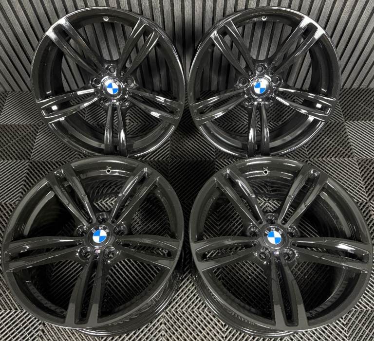 image for 19'' GENUINE BMW M3 M4 437M BLACK ALLOY WHEELS TYRES ALLOYS 
