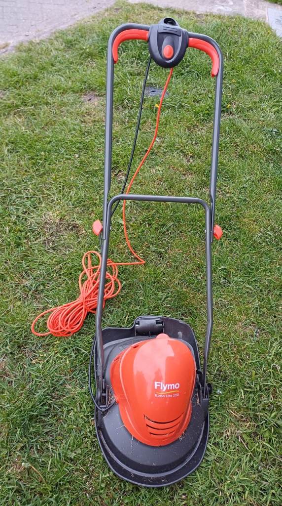 As new Flymo Turbo Lite 250 electric lawnmower
