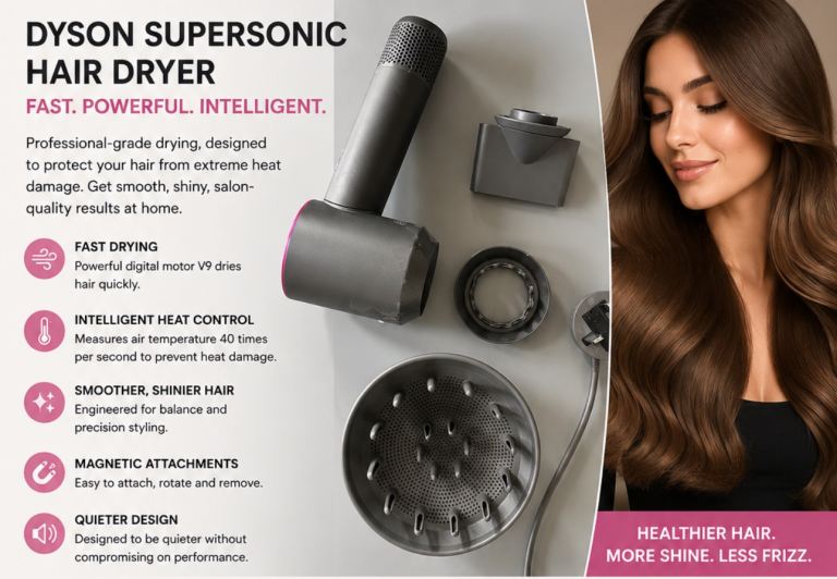 Dyson Supersonic Hair Dryer Full Set + Attachments + Box | Fully Working