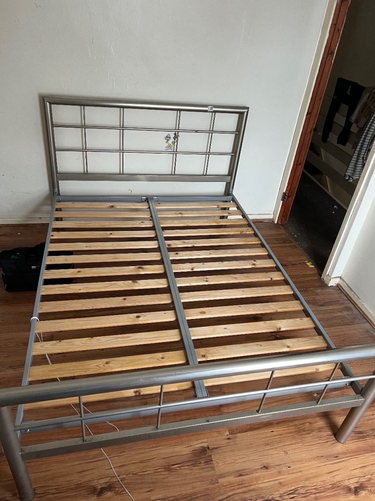 Double sturdy metal  bed frame 