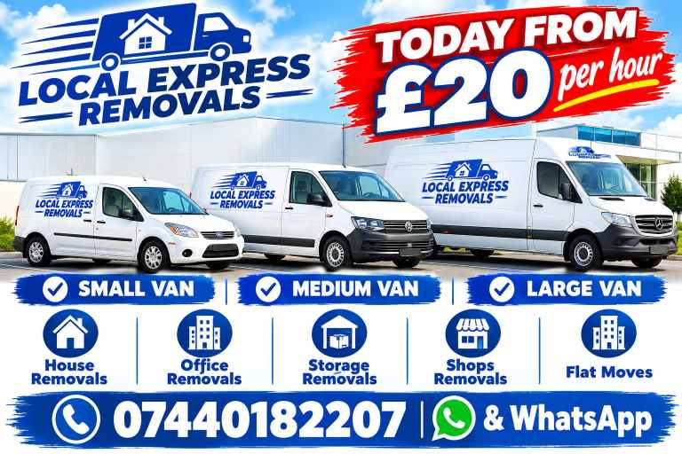 TODAY FROM £20❗MAN & VAN/House & Flat Moves/Office Moves & Long Distance/Waste Move & Rubbish Taxi.