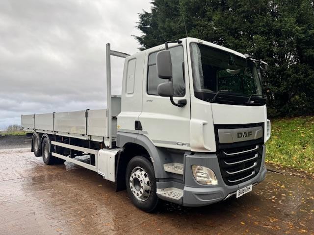 2018 18 DAF CF 340 EURO 6 6x2 sleeper cab 28ft alloy drop side auto air con