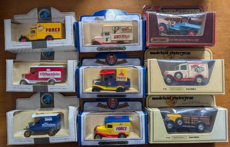 Set 9 x Lledo Promotional / Matchbox Models Of Yesteryear / Oxford Diecast Vans