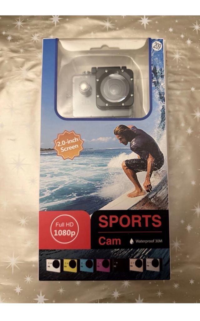 New Full HD 1080p Sports Cam - Waterproof 30m