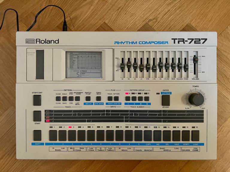 Roland TR-727 Latin Rhythm Composer with both V2 HKA ROM update + Cymbals expansion