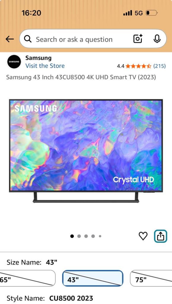 Samsung TV – vertical lines after being knocked – for parts or repair