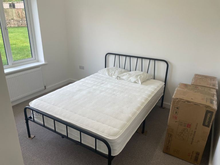 Black Modern Double Bed Frame