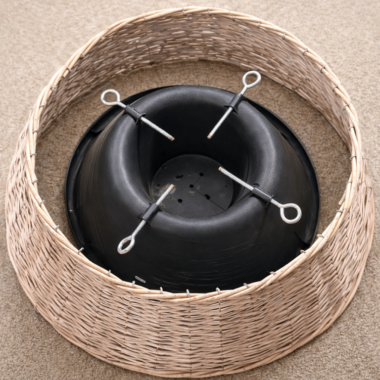 Christmas Tree Wicker Collar + Stand – Natural Finish