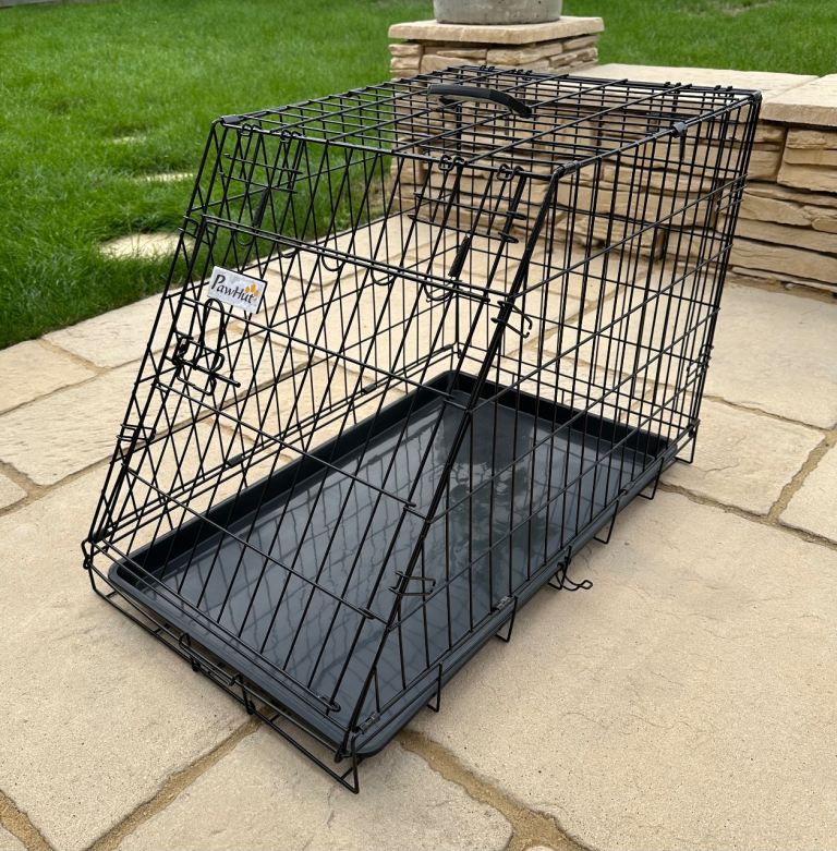 Pawhut Trapeze Collapsible Dog Pet Travel Crate