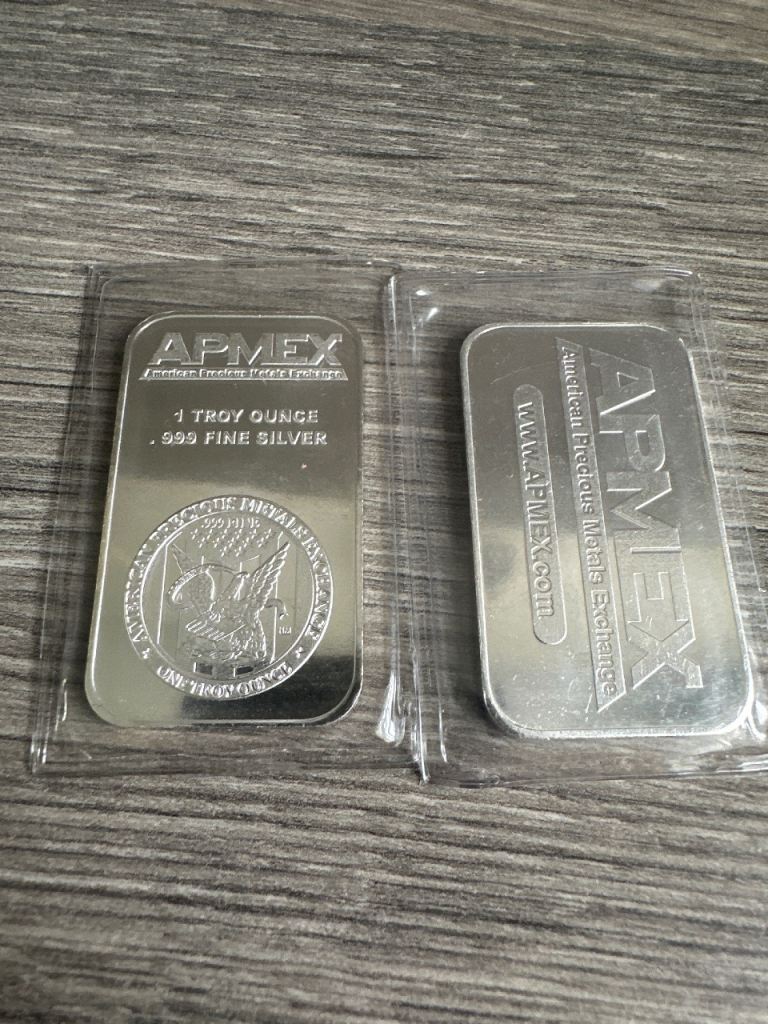 APMEX 1 Troy Ounce .999 Fine Silver Bars