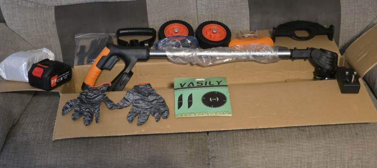 CORDLESS 21V LAWN GRASS TRIMMER STRIMMER RECHARGEABLE 2 BATTERY AND CHARGER UK