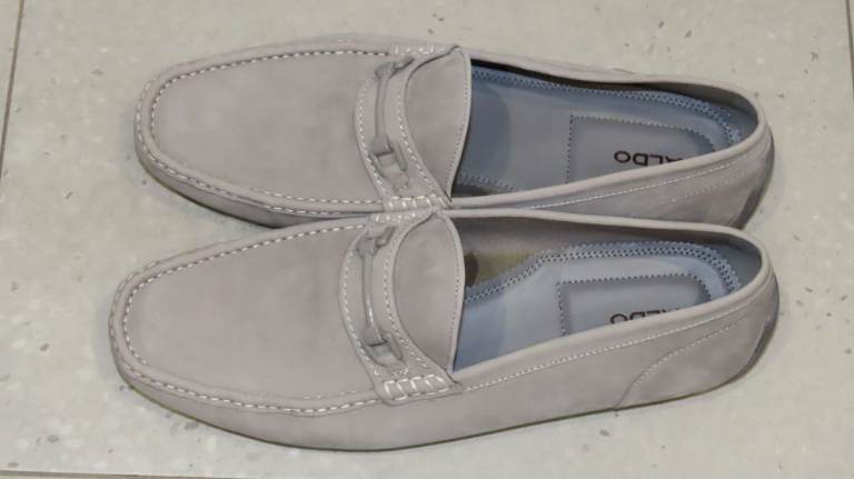 image for NEW Aldo Men's Meledor Loafers 11 UK Grey Cloudburst Nubuck Sleek Design Premium Comfort Limited IG3