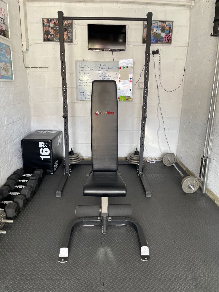 BodyMax Weight Bench and Squat Rack. Collect today and I’ll throw in some bars and weights