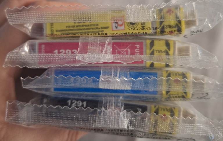 Epson T1291-4 compatable ink cartridges sealed.