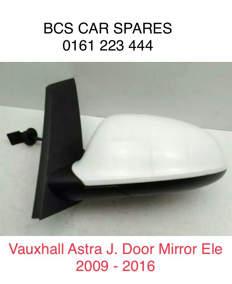 Vauxhall Astra j. White. Door mirror electric 