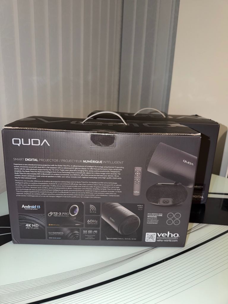 Veho QUDA Titan Pro Smart Projector VPJ-004-TP (RRP £499) SAVE £149 for ...