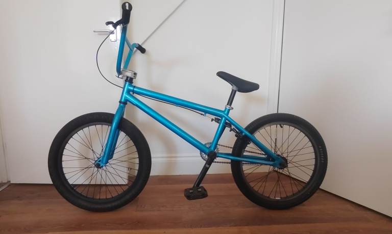 Blue BMX bike
