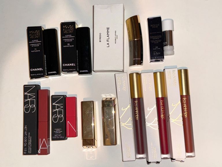Selection of Lipsticks - Chanel, NARS, Dior, Byredo, Lisa Eldridge & Hourglass
